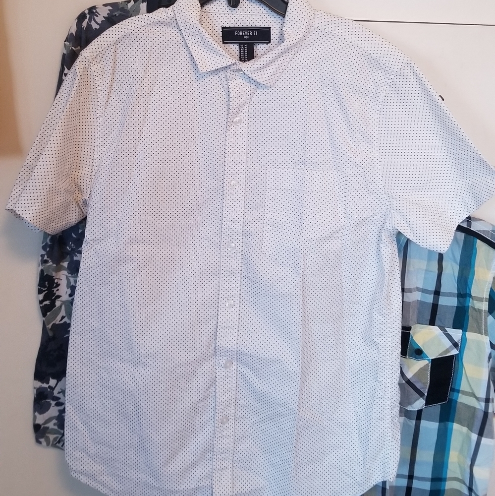 5 pc Forever 21 men, Abercrombie, INC, shirts lrg - Picture 5 of 16